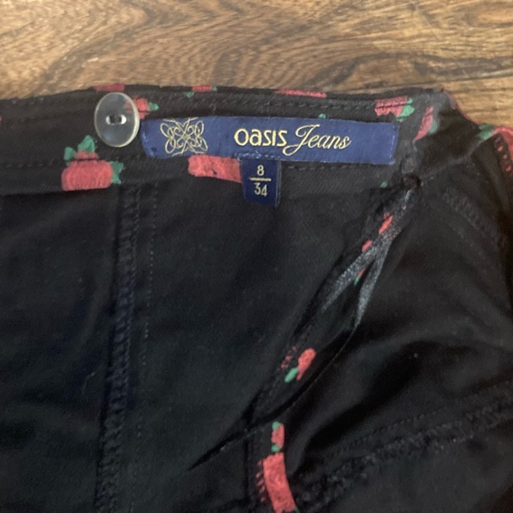 Strapless Stretch Denim Floral Dress - Picture 4 of 5